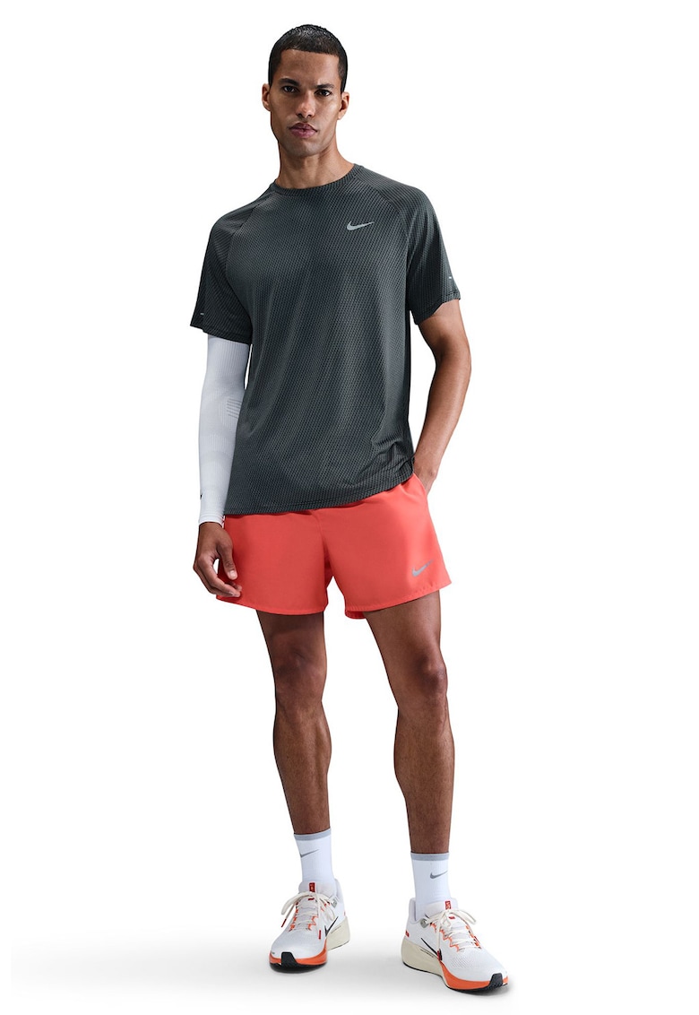 Tricou cu maneci raglan - pentru alergare Stride - Alb/Gri cenusiu