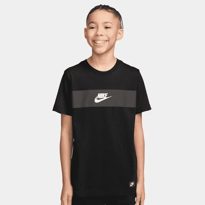 Tricou Nike K NSW TEE BRANDMARK CB negru