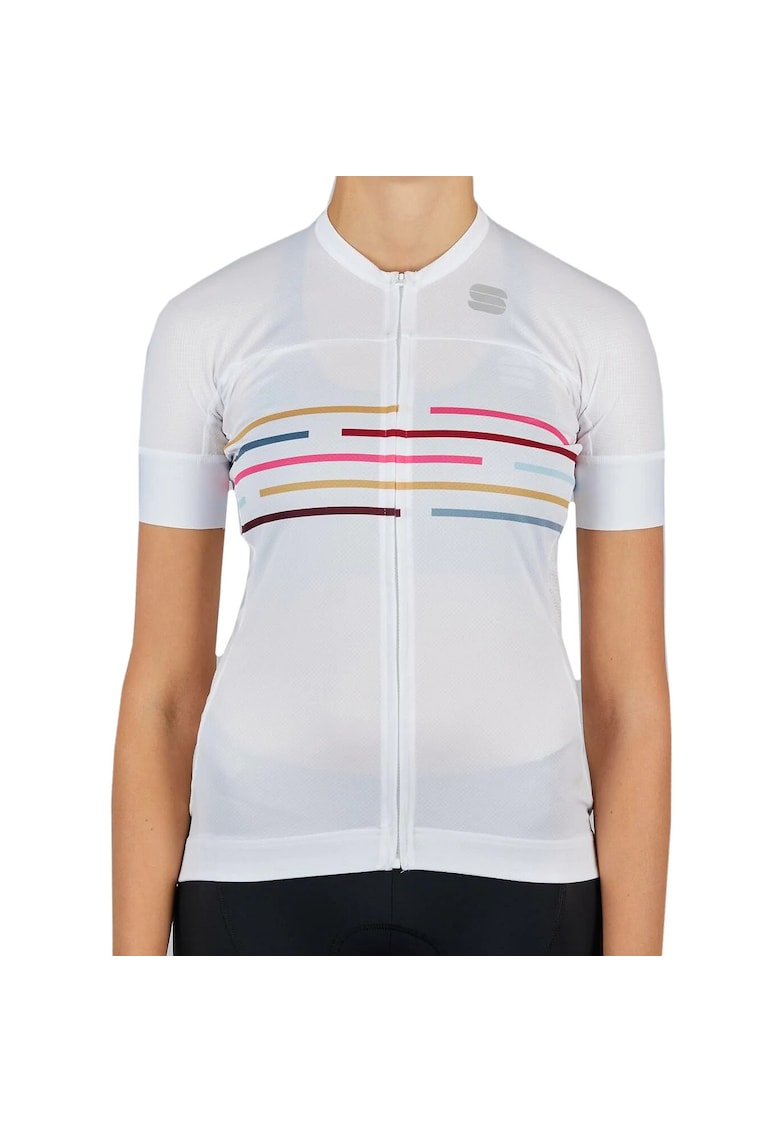 Tricou ciclism dama Velodrome Alb - Alb