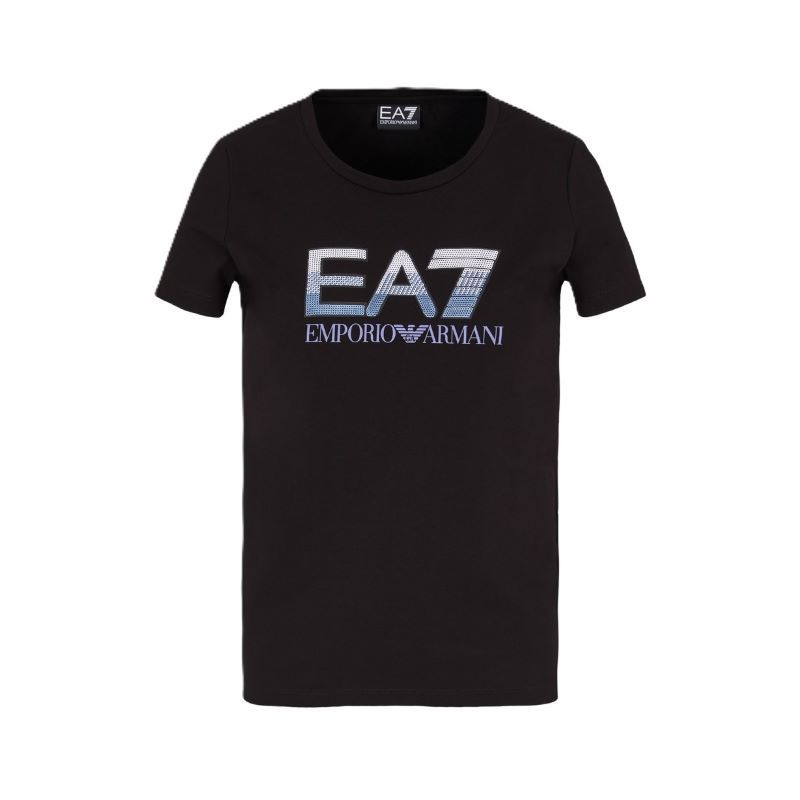 Tricou EA7 W PAILLETS TEE CROSSOVER negru