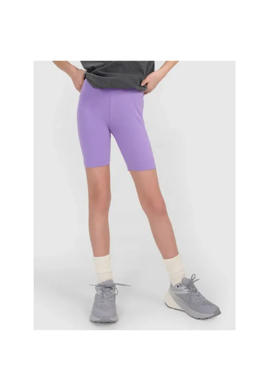Colanti ciclism fete - slim fit - violet - 95% bumbac