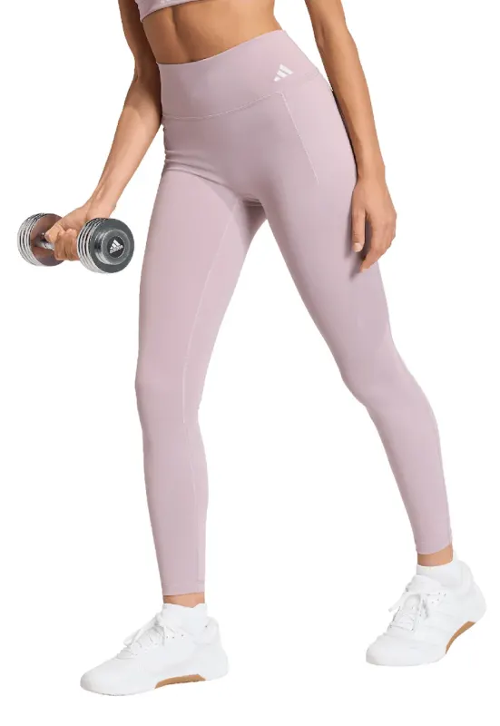 Colanti cu buzunare laterale - pentru fitness Optime - Lila pal