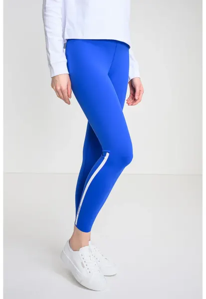 Colanti cu talie inalta pentru fitness - Albastru royal