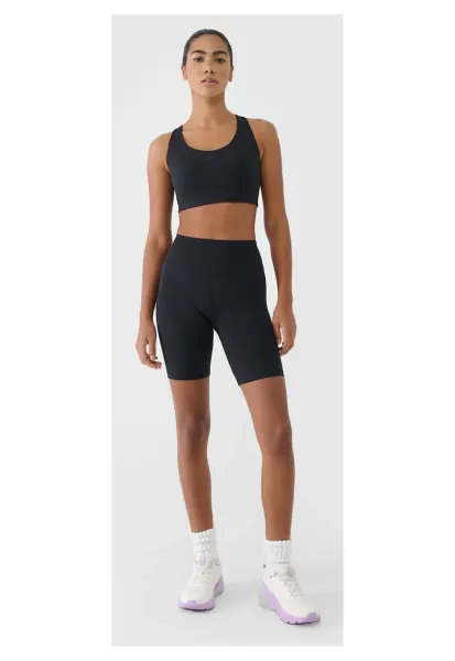 Colanti de antrenament pentru femei  negru - material reciclat - tehnologie 4FDry - croiala subtire - buzunar ascuns