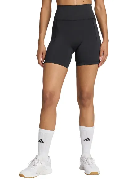 Colanti scurti cu buzunare laterale pentru fitness - Negru