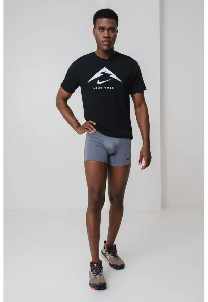 Colanti scurti cu logo - pentru fitness - Gri inchis