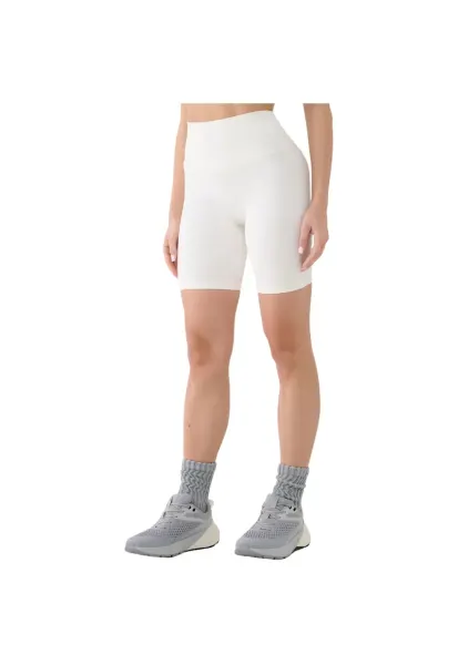 Colanti scurti sport dama F019 -  Poliester/Elastan - Alb -