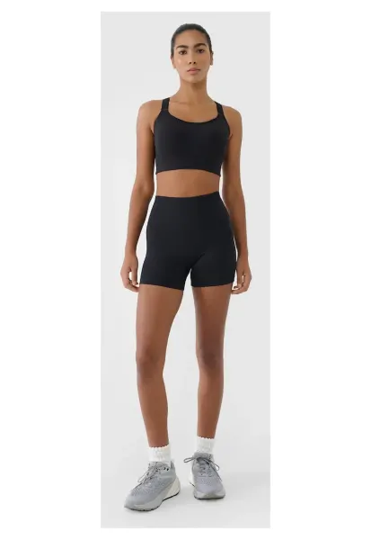 Colanti sport  talie inalta - croiala slim - negri - material reciclabil