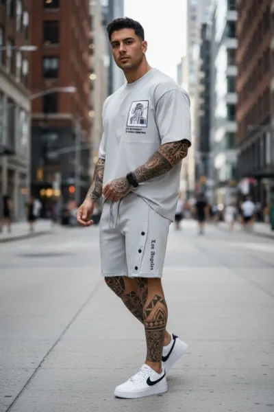 Compleu barbati de vara engros tricou cu pantaloni scurti