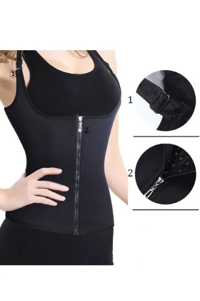 Corset SIKS Tip Vesta din Neopren pentru Slabit, Prindere Dubla, ENGROS