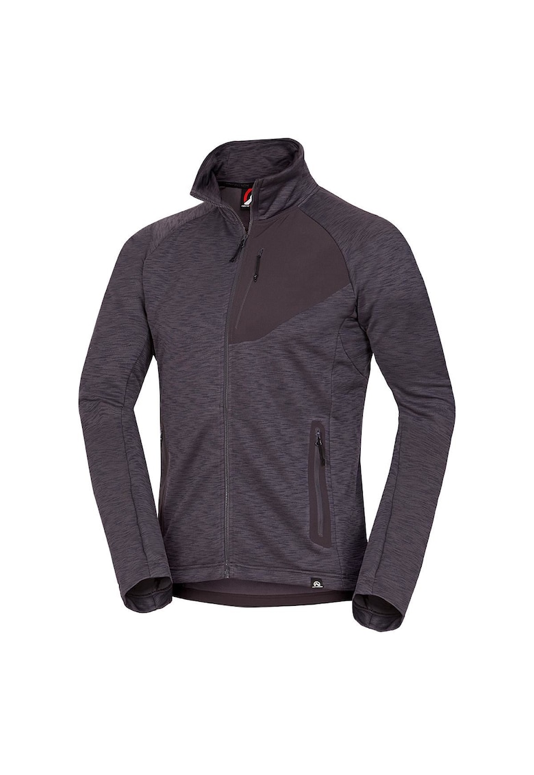 Bluza trekking din fleece melanj pentru barbati Northpol - Gri
