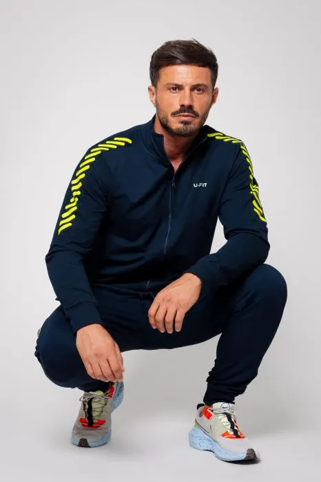 Trening Bumbac Step Navy Green