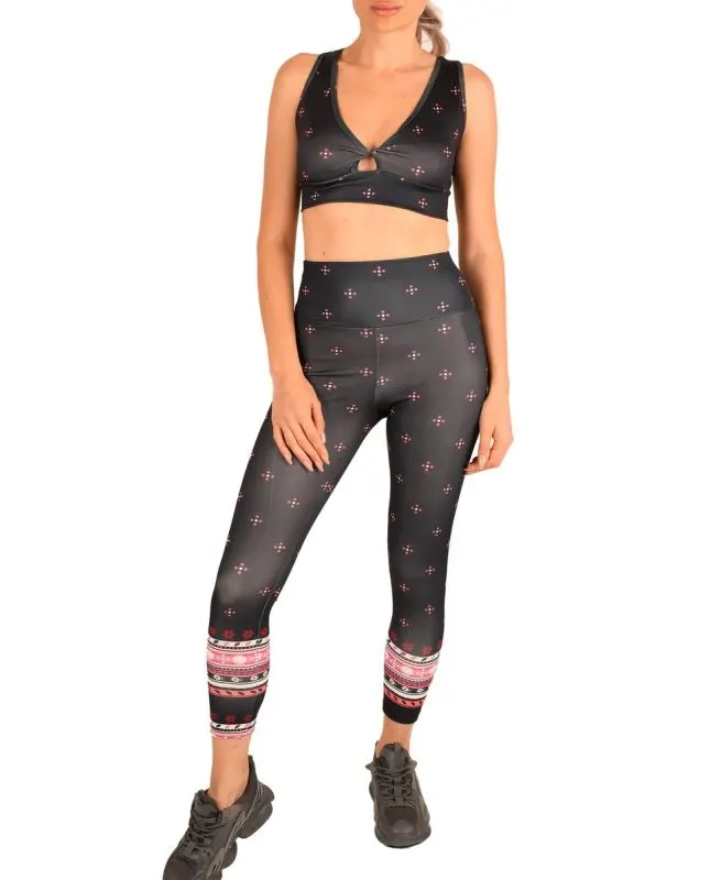 Compleu fitness negru cu buline- cod 46422