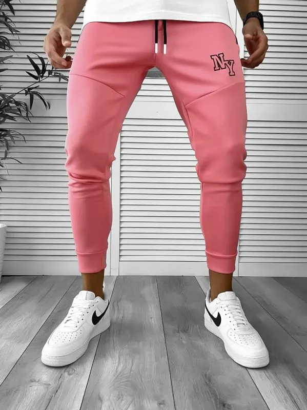 Pantaloni de trening roz conici 12347 D3-1.1