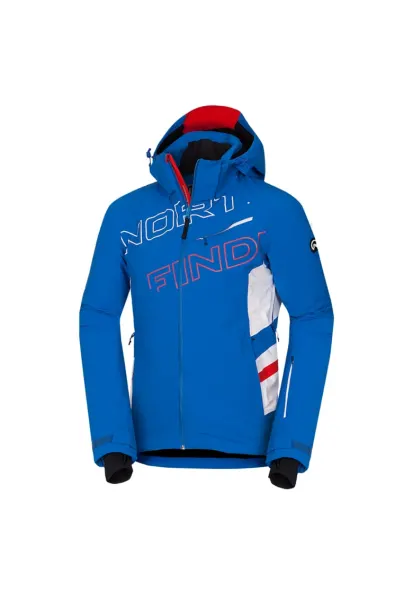 DAMIEN – jacheta de schi izolata pentru barbati cu PrimaLoft® Eco Black - Rosu/Albastru