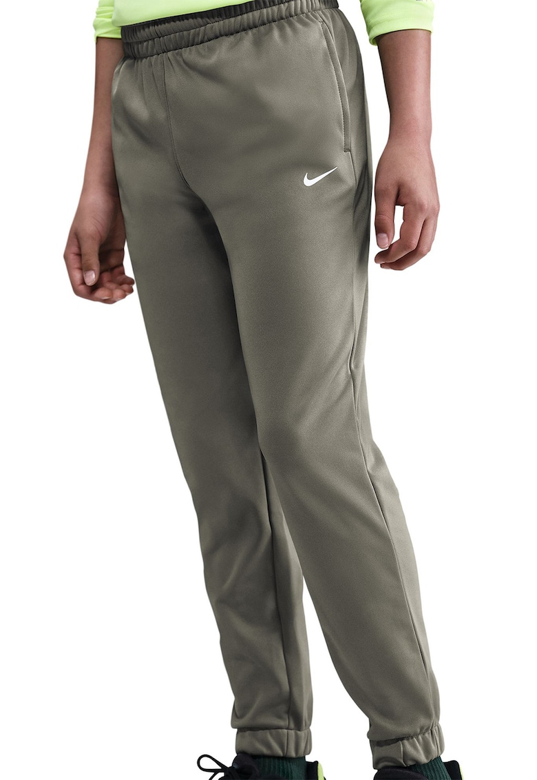 Trening slim-fit cu logo - Kaki/Alb optic