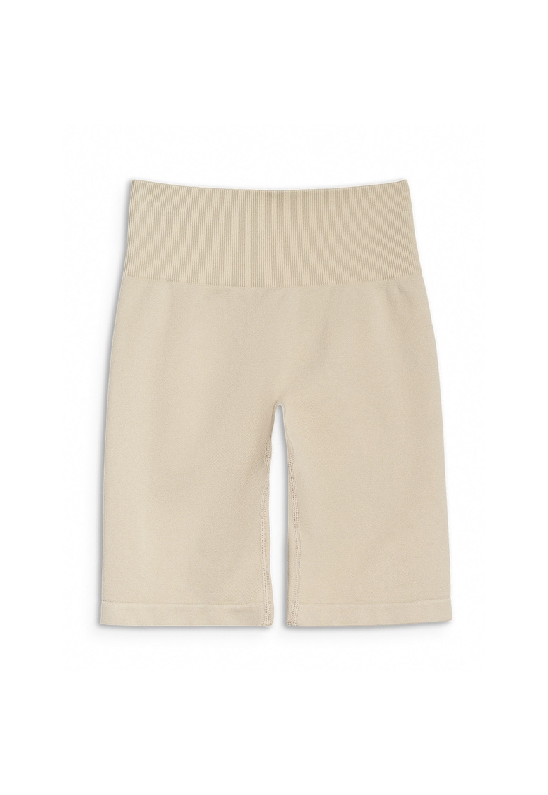 Sort De Antrenament Femei -  Talie Inalta - Push-Up - Material Elastic Fara Cusaturi - MULTI ACTIVE - Bej - Bej