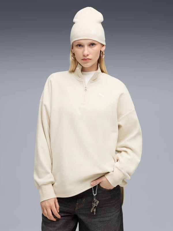 Bluza Her Oversized Half-zip Winterized Crew