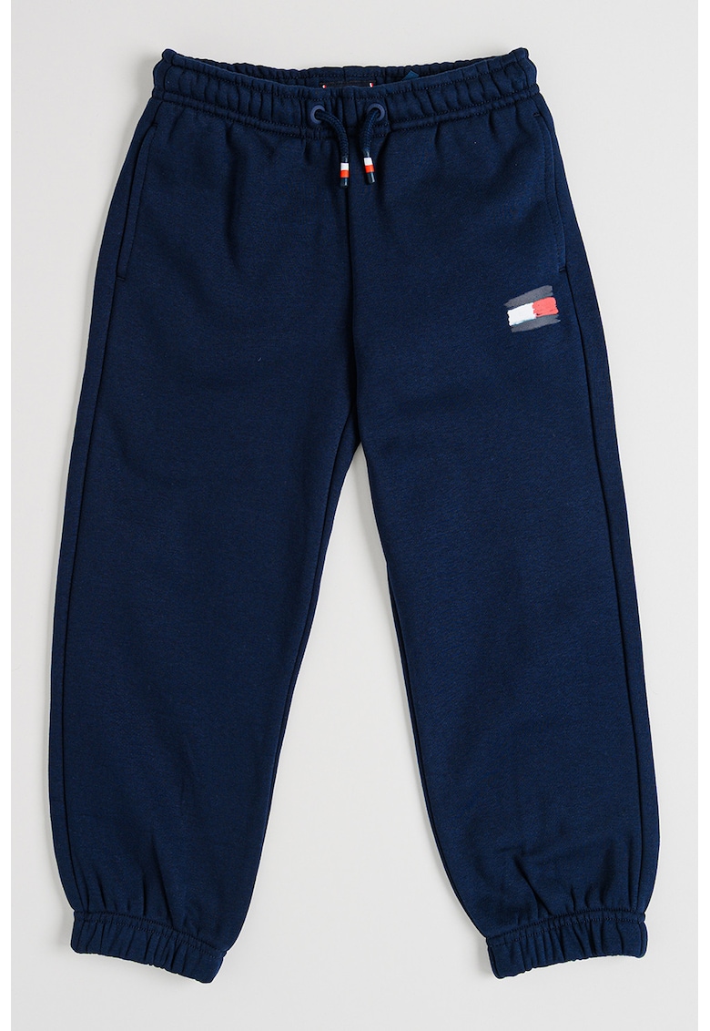 Pantaloni de trening cu snur in talie - Bleumarin