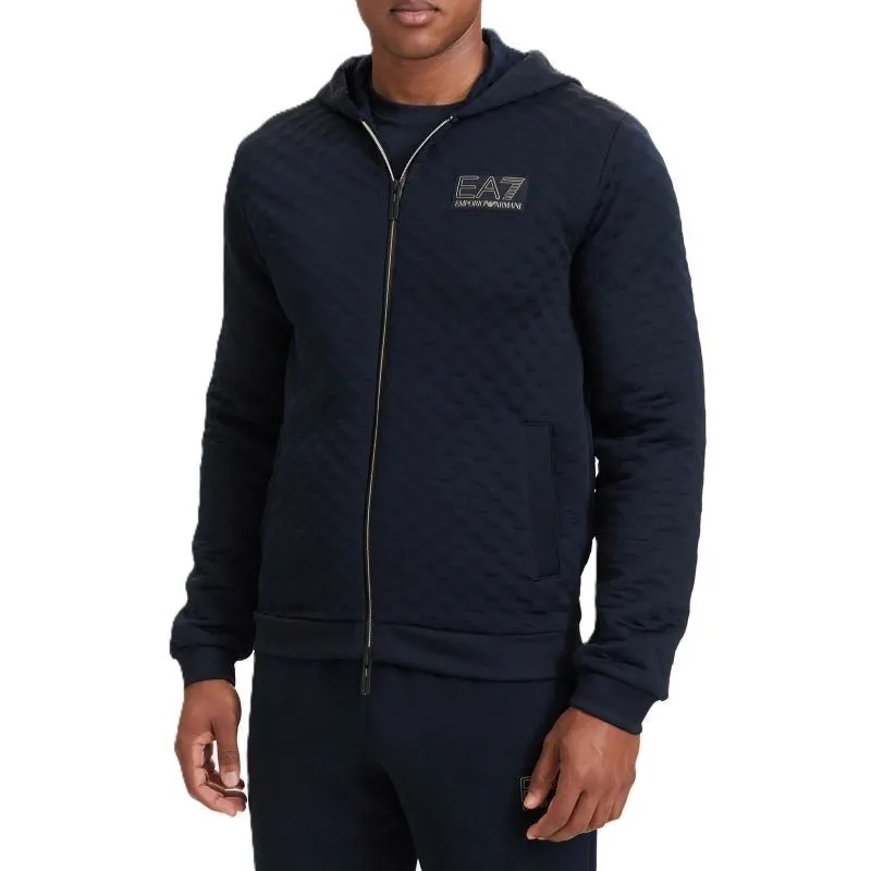Bluza cu fermoar EA7 TRAIN PREMIUM LABEL M HOODIE FZ PL