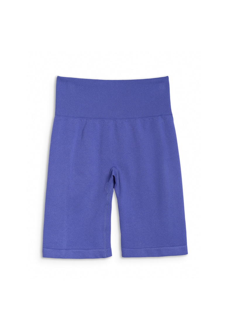 Sort De Antrenament Femei - Talie Inalta - Push-Up - Material Elastic Fara Cusaturi - MULTI ACTIVE - Abastru cobalt - Albastru cobalt