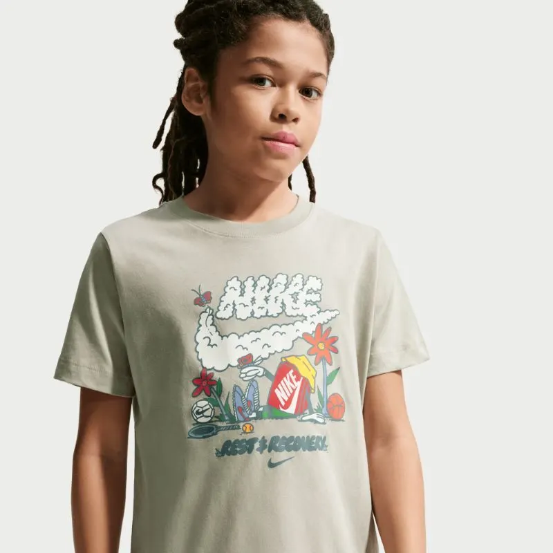 Tricou Nike K NSW TEE BOXY REST verde