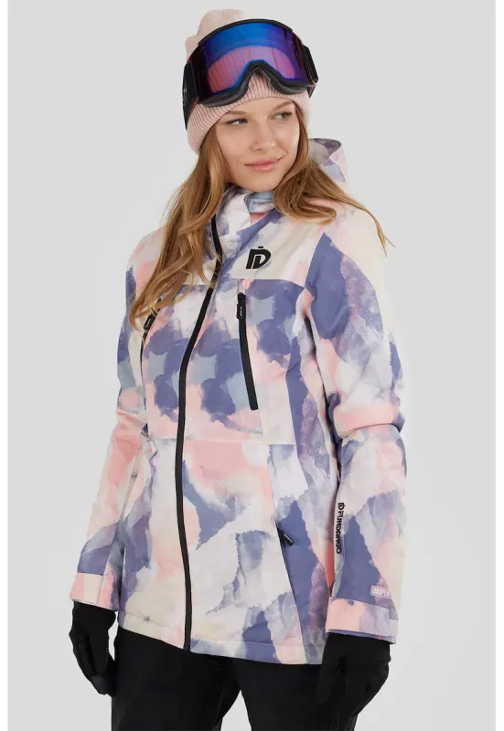 Geaca cu gluga pentru ski Celine Allmountain - Violet/Roz somon