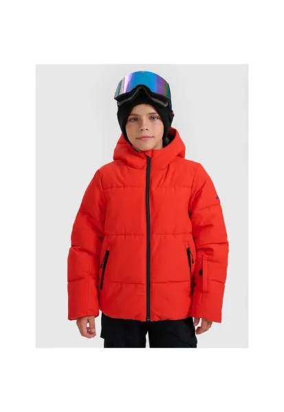Geaca de schi copii  rosie - poliester - set pentru baieti si fete