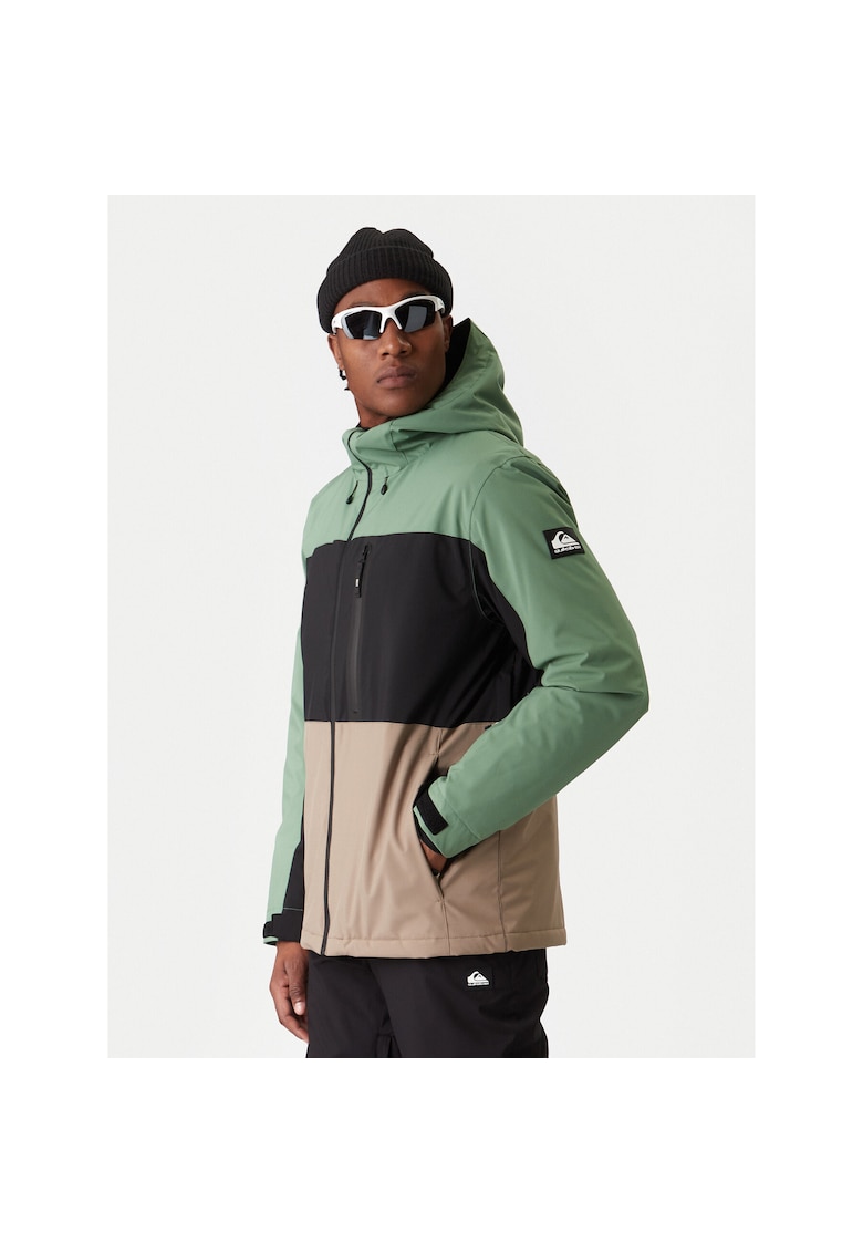 Geaca de snowboard barbati  verde/maro