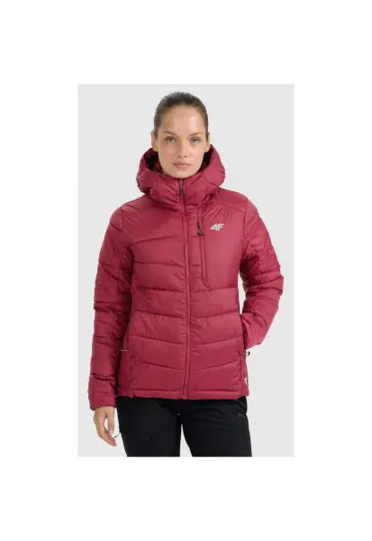 Geaca de trekking  Primaloft Silver - ultrausoara - rosie - poliester