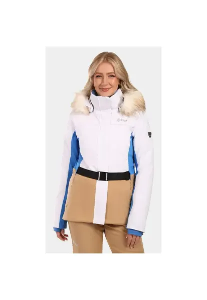 Geaca ski sau snowboard  Carrie - Alb - Femei - Alb/Maro/Albastru