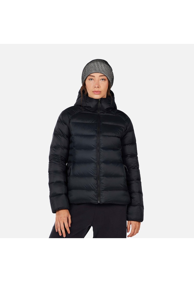 Geaca ski  W ARETU DOWN HOODIE JKT - cu puf - negru - pentru dama - Negru
