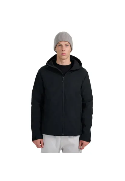 Geaca softshell barbati  rezistenta la vant - membrana NeoDry 5000 - neagra - micropolar