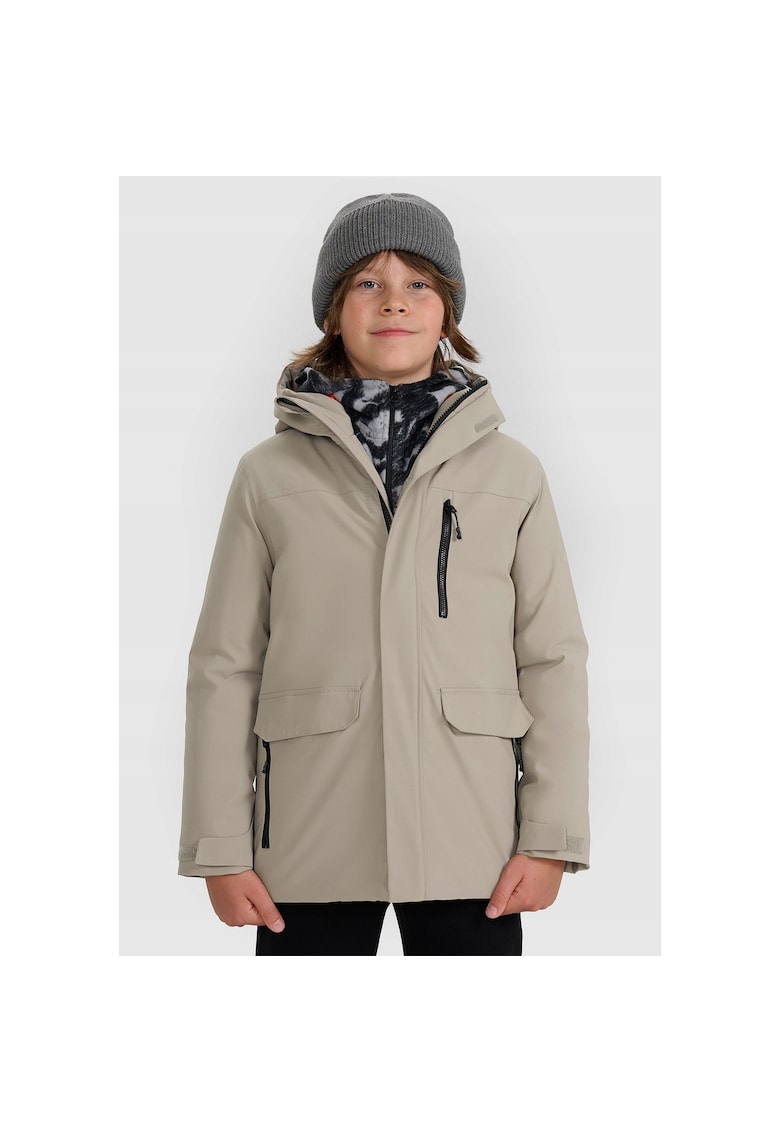 Geaca sport baieti -  poliester - bej -