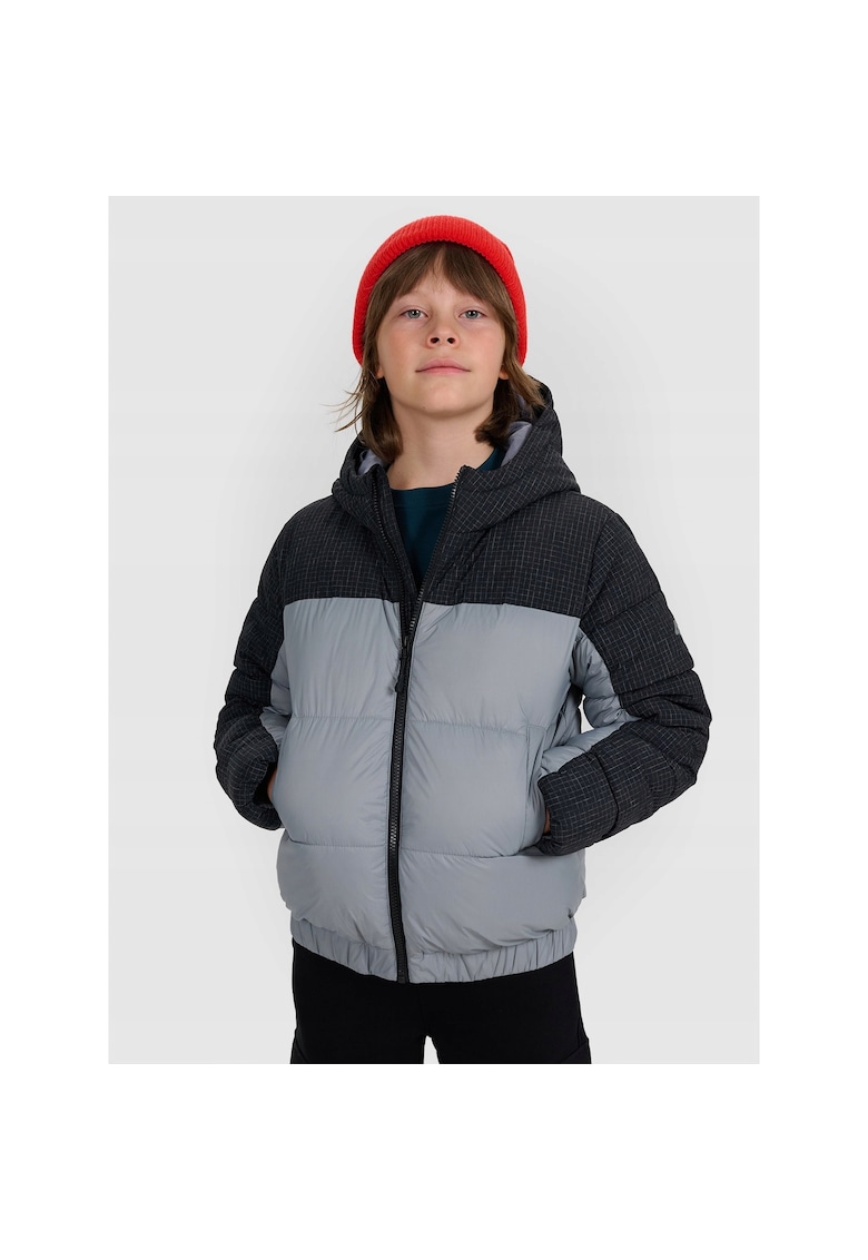 Geaca sport baieti -  poliester - gri/negru