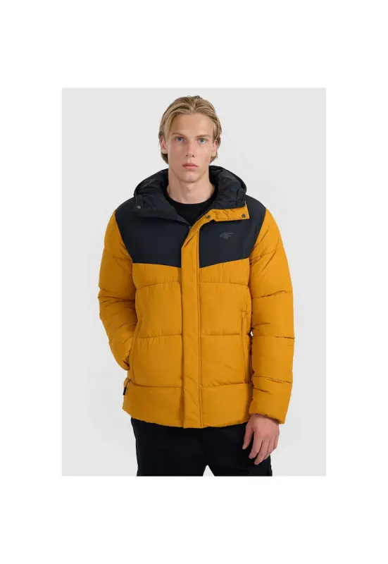 Geaca sport barbati poliester - galben/negru