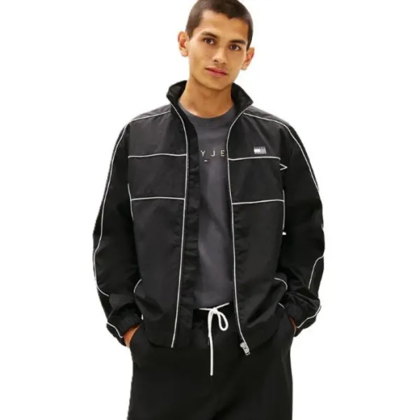 GIACCA POLY FULL ZIP CAPPUCCIO PIPING FLAG DM0DM22297-BDS