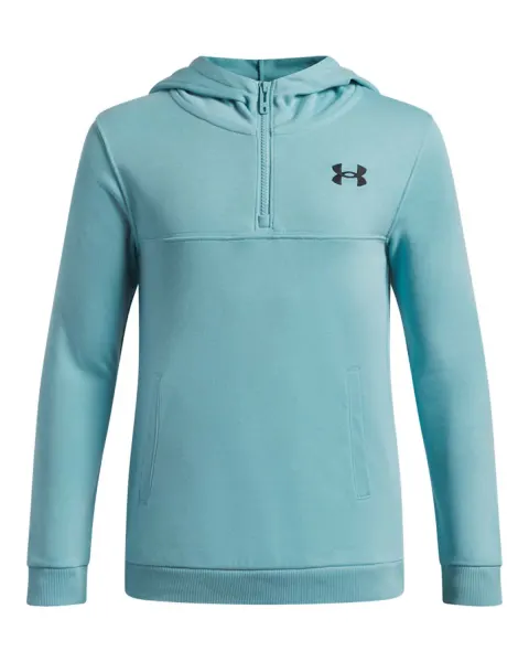 Hanorac Baieti RIVAL LW 1/4 ZIP HOODIE Under Armour