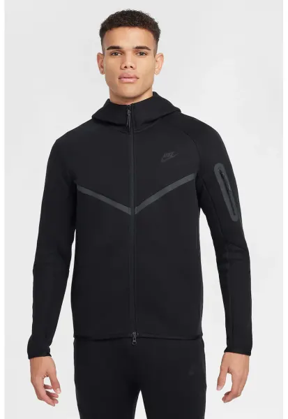 Hanorac cu fermoar si logo Windrunner - Negru