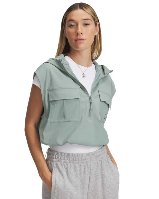 Hanorac Dama UNSTOPPABLE UTILITY SHORT SLEEVE HOODIE Under Armour