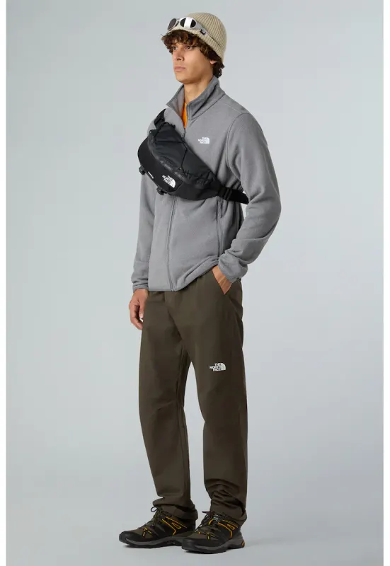 Hanorac din material fleece cu fermoar si buzunare pentru trekking Glacier - Gri