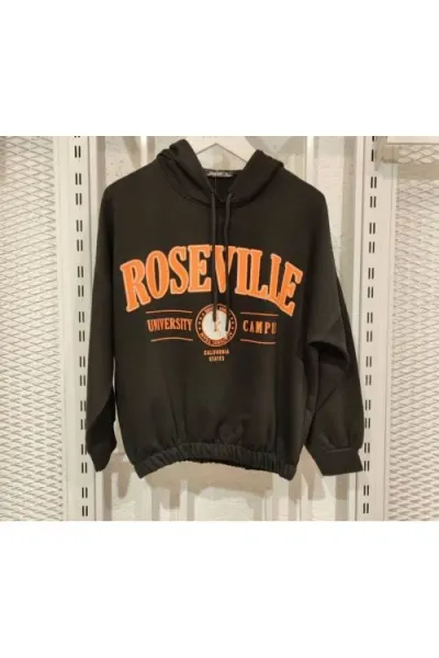Hanorac negru sport RoseVille