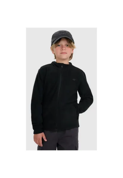 Hanorac sport baieti - poliester - negru