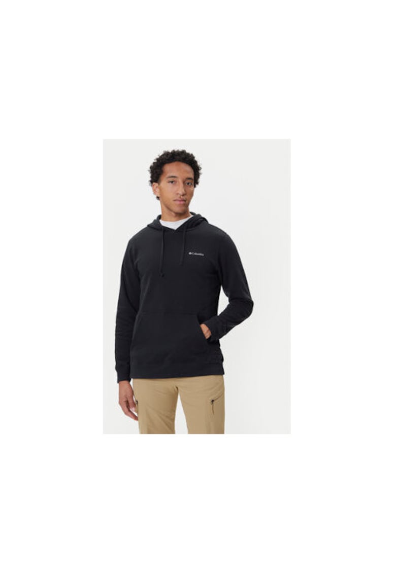 Hanorac sport barbati -  bumbac/poliester - cu imprimeu - negru -