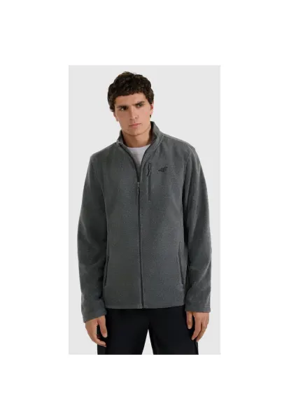 Hanorac sport barbati  regular - guler - gri - 4FWarm