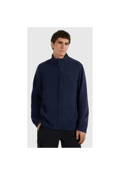 Hanorac sport barbati  regular - guler tip tunica - bleumarin - 4FWarm