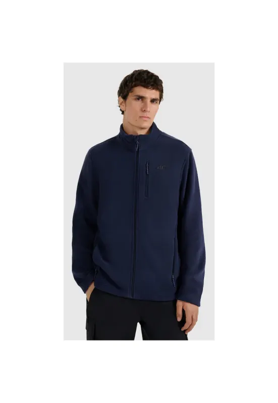 Hanorac sport barbati  regular - guler tip tunica - bleumarin - 4FWarm