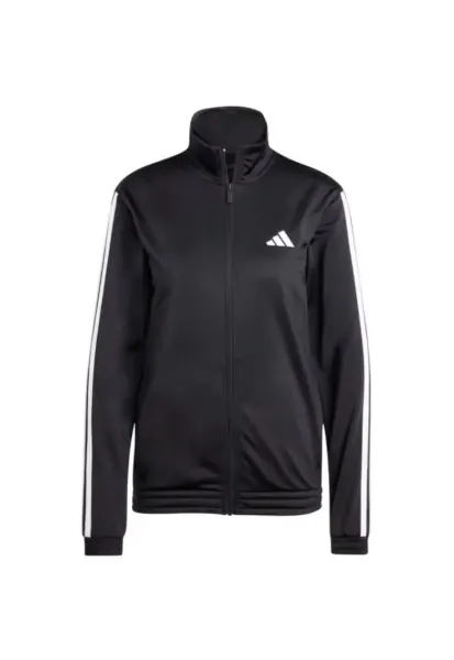 Hanorac sport dama -  Essentials Tricot - 3 dungi - tricot - negru