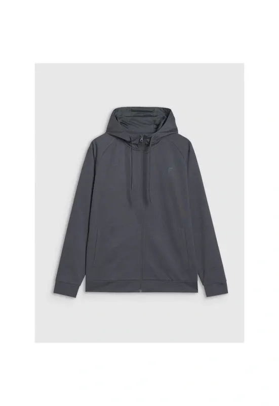 Hanorac sport Gri - uscare rapida - captuseala microfleece - fibre sintetice