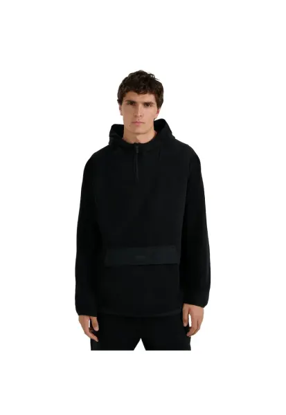 Hanorac sport polar cu gluga - negru - 3XL - tehnologie 4FWarm